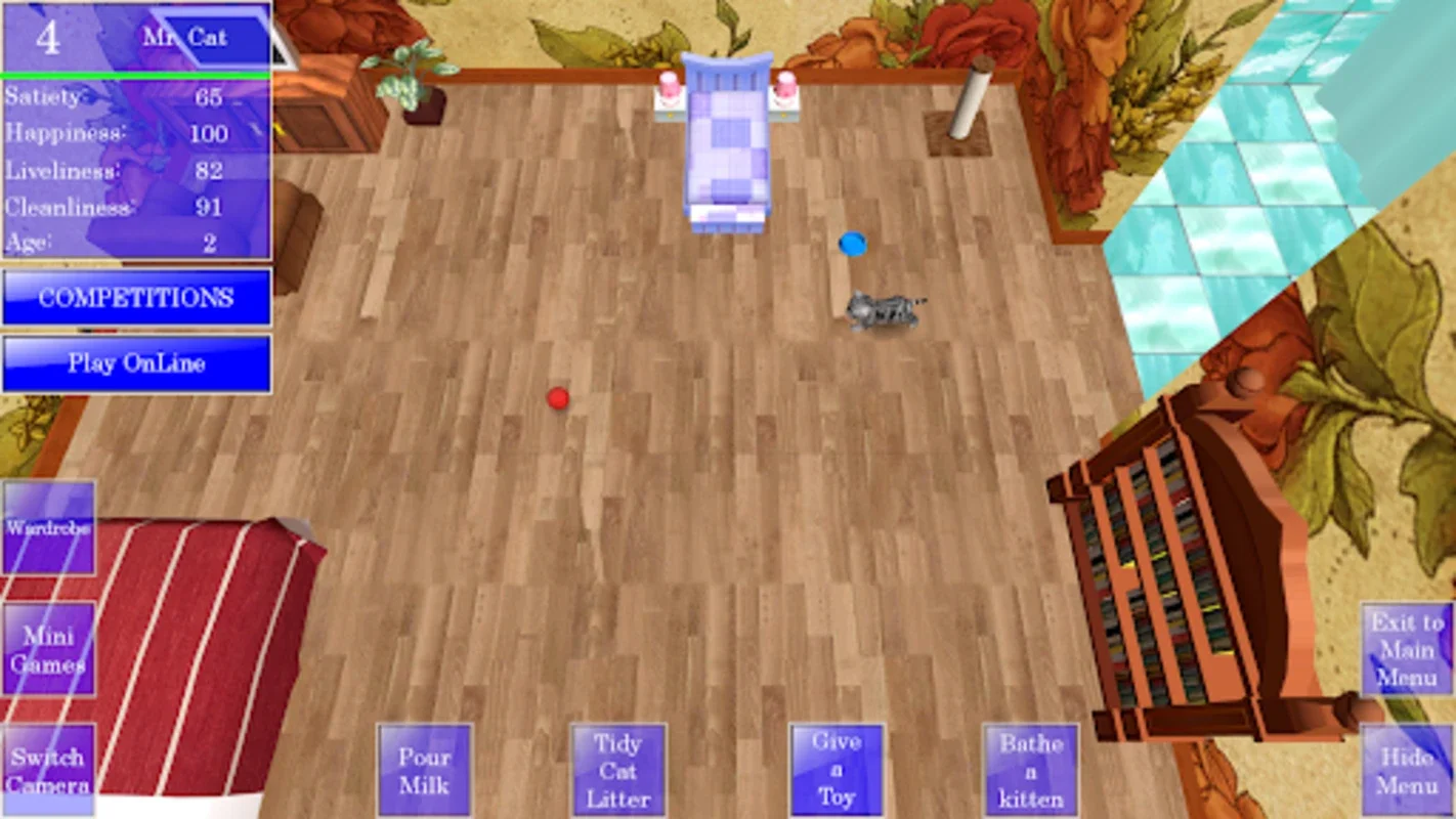 Cute Pocket Cat 3D for Android: Virtual Kitten Care and Play