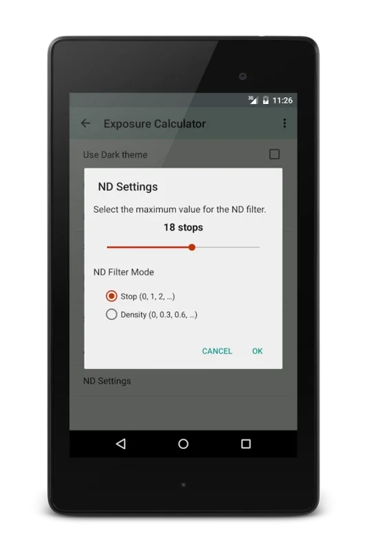 Exposure Calculator for Android - Ideal for Precise Photo Exposure