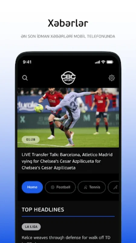 CBC Sport for Android - Azerbaijani HD Sports Broadcasting