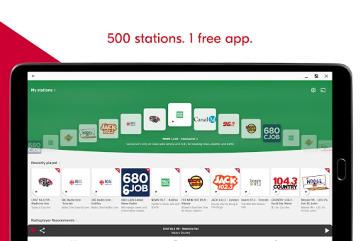 Radioplayer Canada for Android - Diverse Radio Content