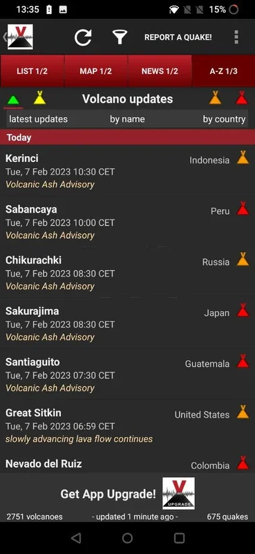 Volcanoes & Earthquakes for Android - Stay Informed with AppHuts