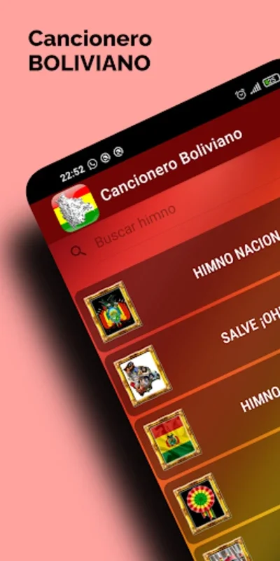 Cancionero Boliviano Completo for Android - Rich Bolivian Music