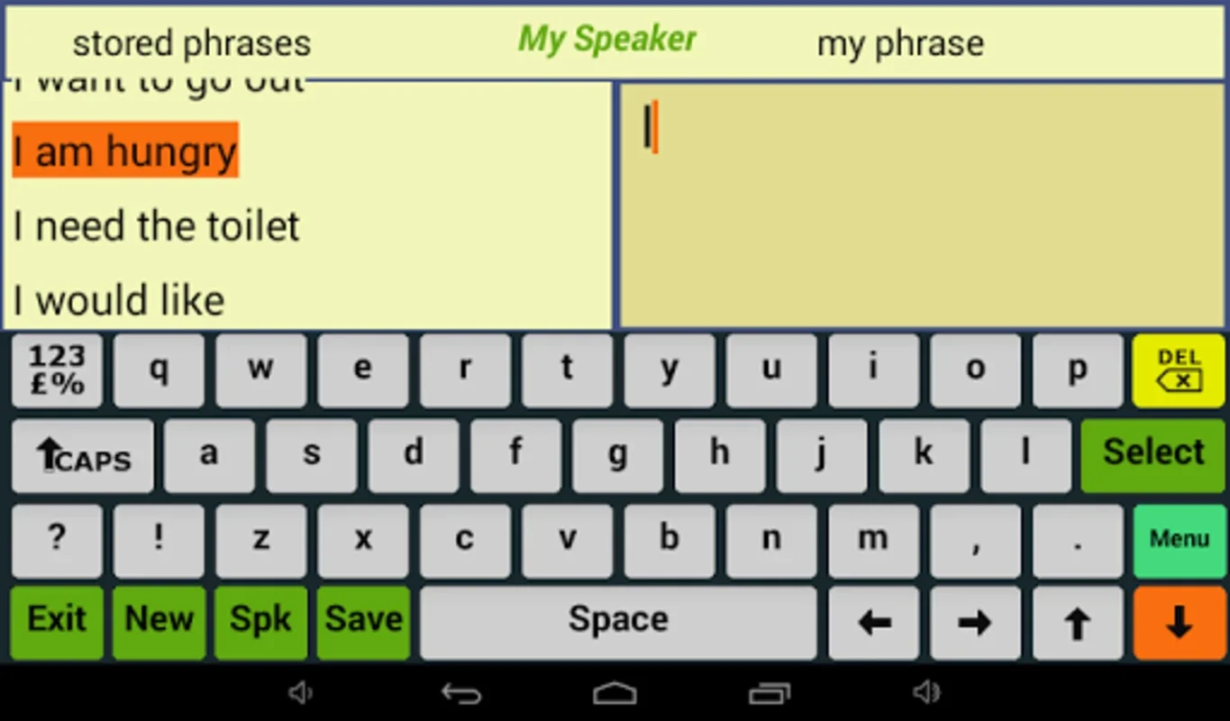 My Speaker AAC Lite for Android: Facilitating Communication