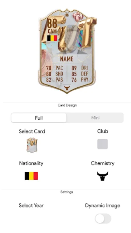 UT 23 Card Creator for Android - Customize Football Cards