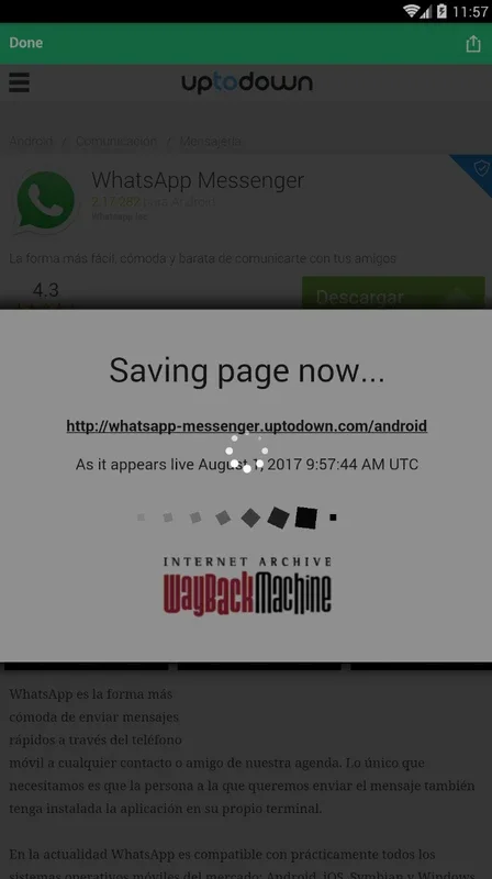 Wayback Machine for Android - Preserve Webpages Easily