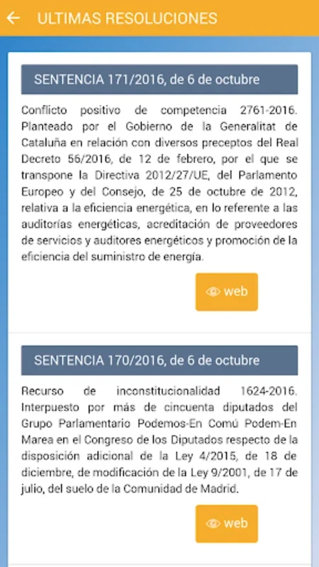 TC-e for Android - Access Spanish Constitutional Court Data