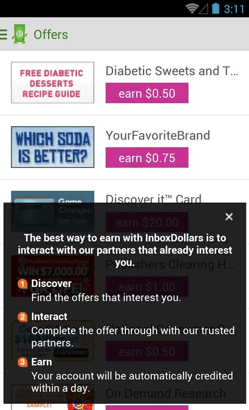 InboxDollars for Android - Earn Cash with Daily Online Tasks