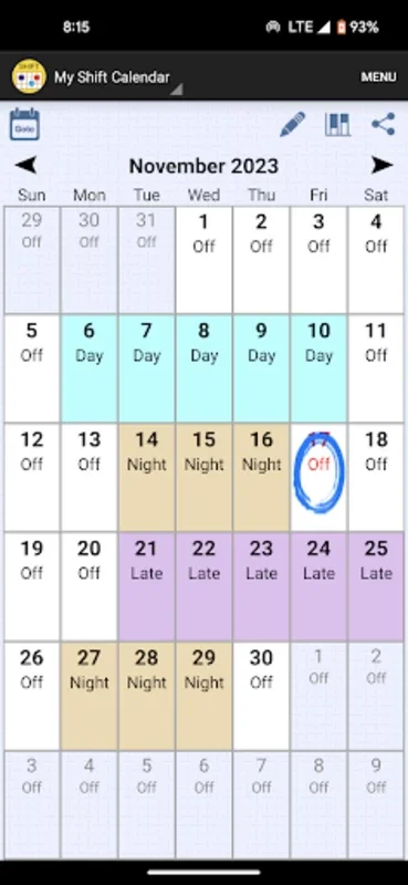 Shift Schedule for Android - Manage Your Work Life Easily