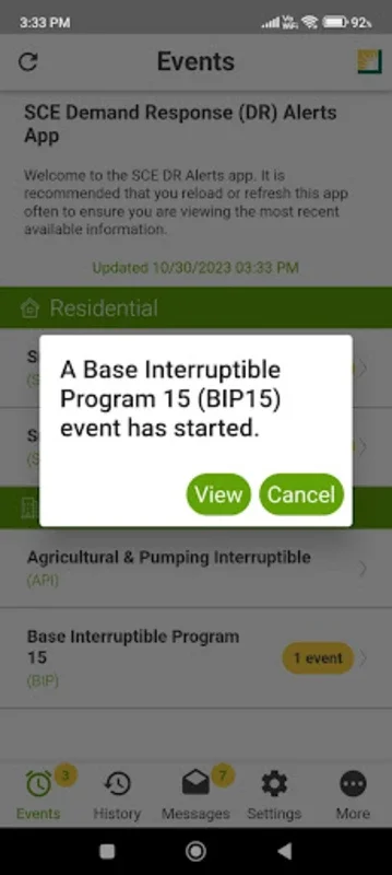 SCE DR Alerts for Android - Optimize Energy Usage