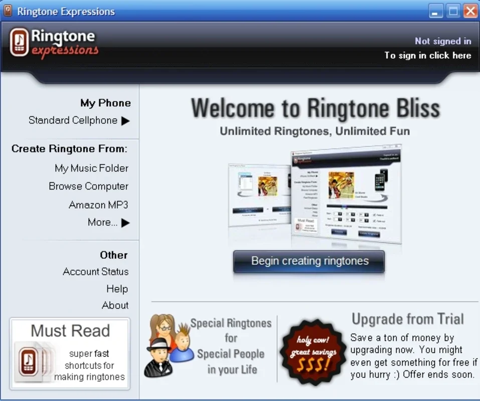 Ringtone Expressions for Windows - Customize Your Ringtones Easily