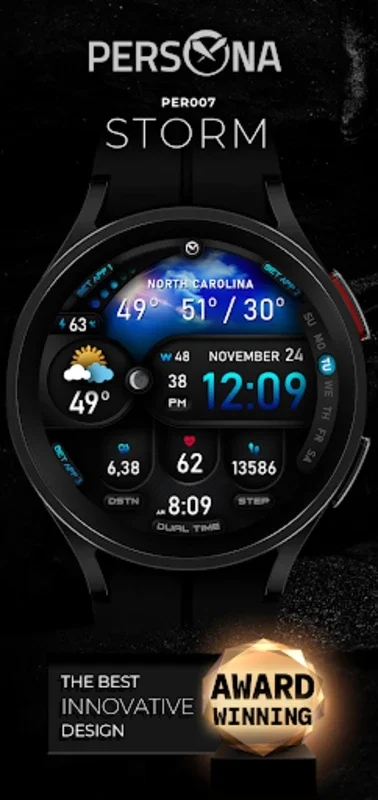 PER015 - Luna Watch Face for Android - Enhance Your Smartwatch