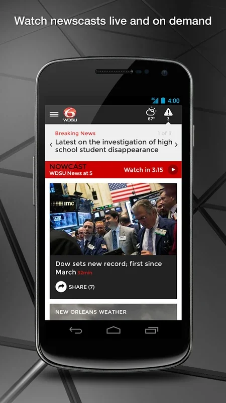 WDSU for Android: Comprehensive New Orleans News & Weather