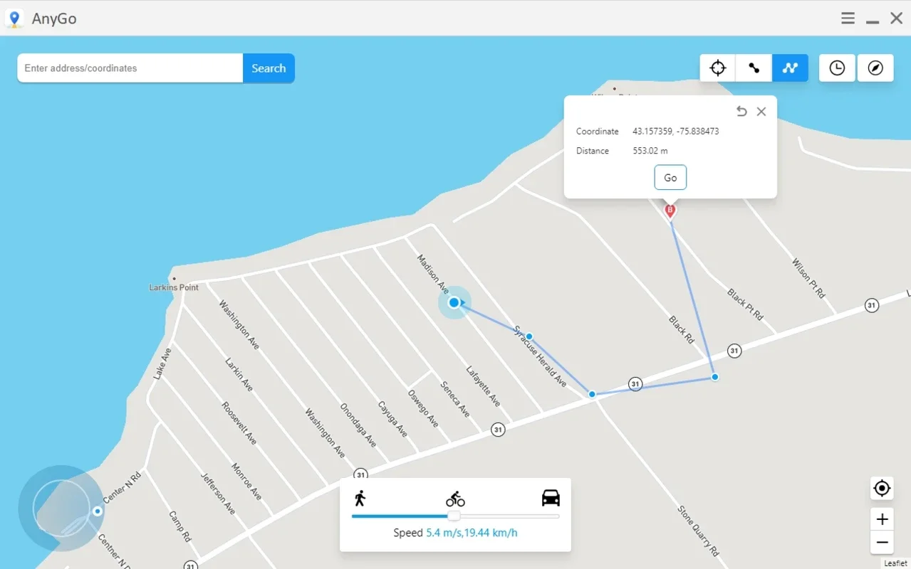 AnyGo for Windows - Free GPS Movement Simulation