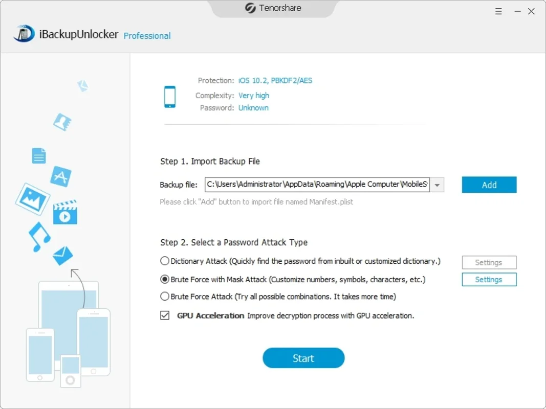 iBackupUnlocker for Windows - Recover iTunes Backup Passwords