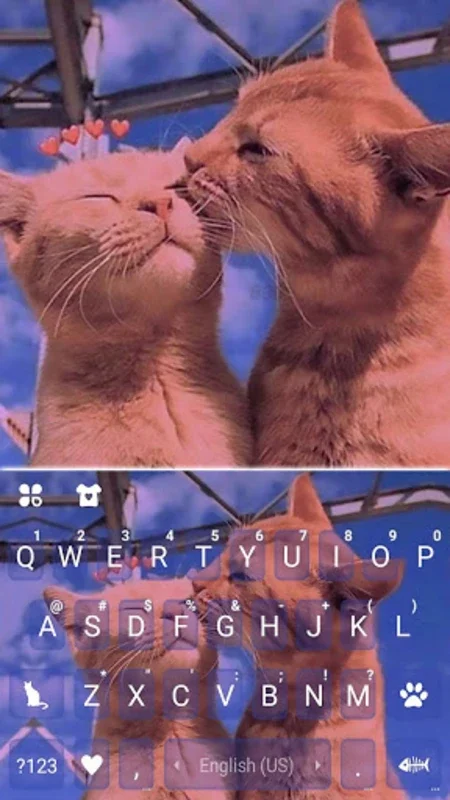 Cute Kitten Love Keyboard Back for Android: Customize Your Typing