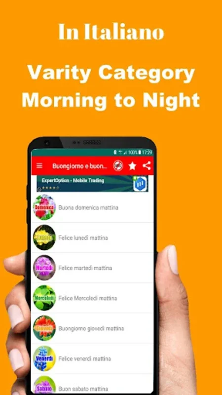 Italian Good Morning to Night for Android - Express in Italian