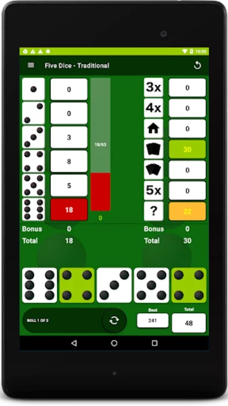 Five Dice! (Free) for Android - Engaging Dice Game