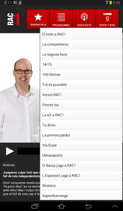 RAC1 for Android: Seamless Audio Entertainment