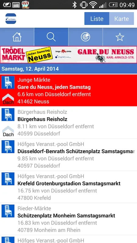 marktcom.de for Android - Find Diverse Events Easily