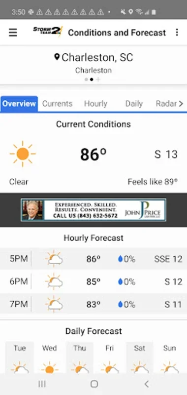 WCBD Weather for Android - Stay Ahead with Local Forecasts