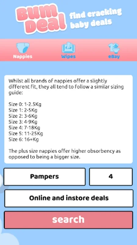 BumDeal for Android - Find the Best Nappy Deals