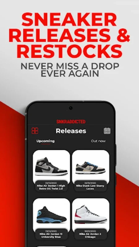 SNKRADDICTED for Android - Stay on Top of Sneaker Releases