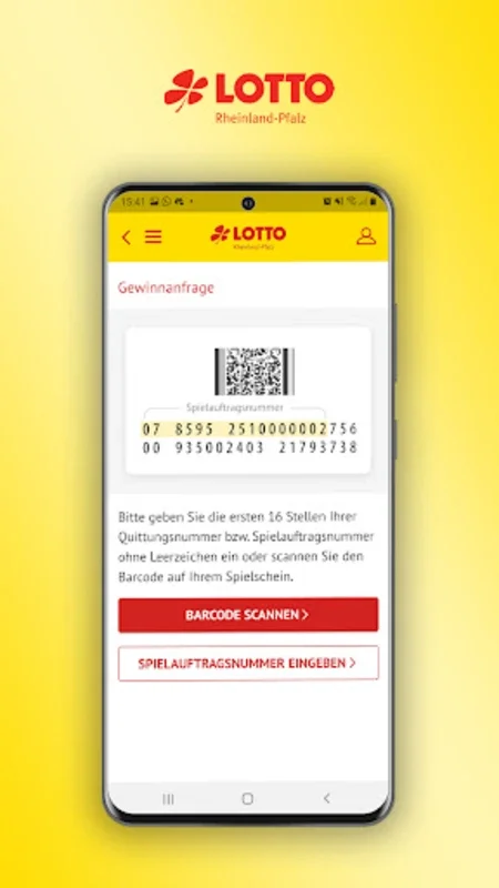 Lotto-App Rheinland-Pfalz for Android - Secure Lottery Experience