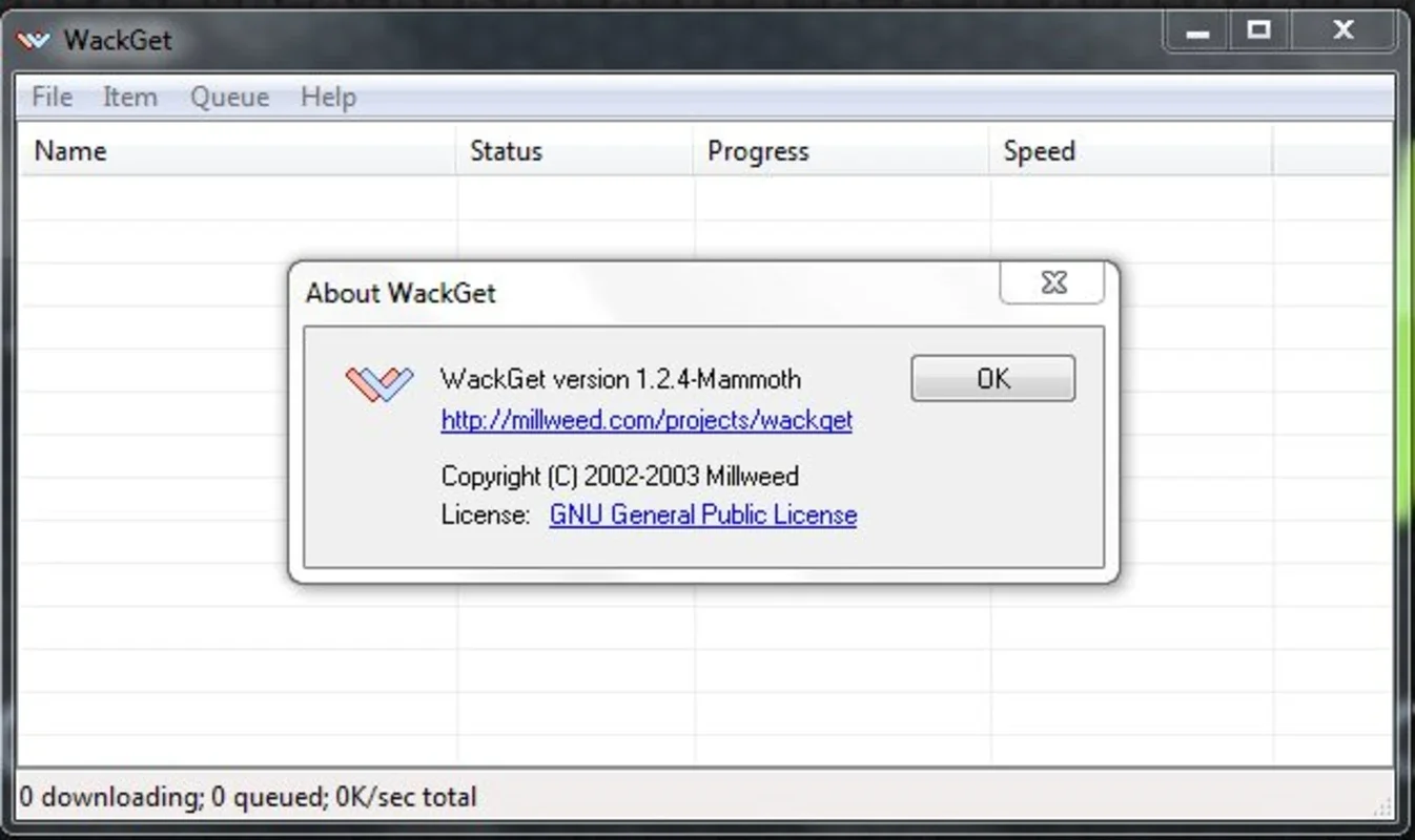 WackGet Portable for Windows - Efficient Download Manager