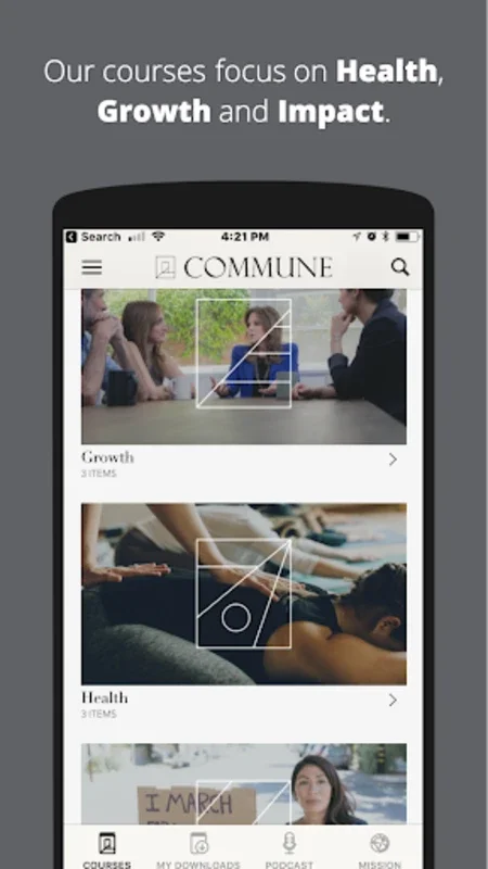 Commune: Life-Changing Courses for Android - Enrich Your Life