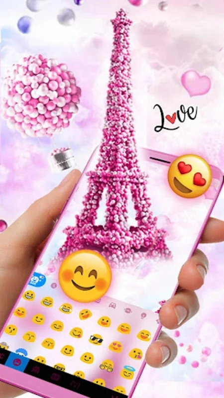 Romantic Paris Tower Theme for Android - Stylish Keyboard