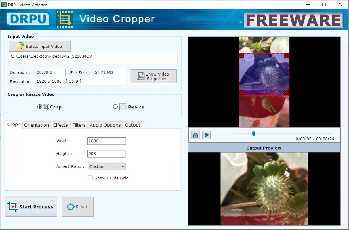 DRPU Video Cropper Freeware Software for Windows