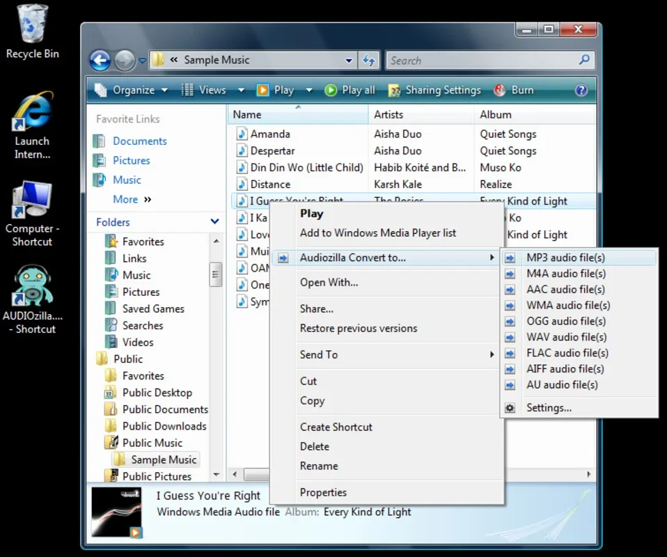 Audiozilla for Windows - Convert Audio Files Easily