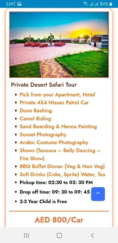 Desert Bookings for Android - Unforgettable Desert Adventures