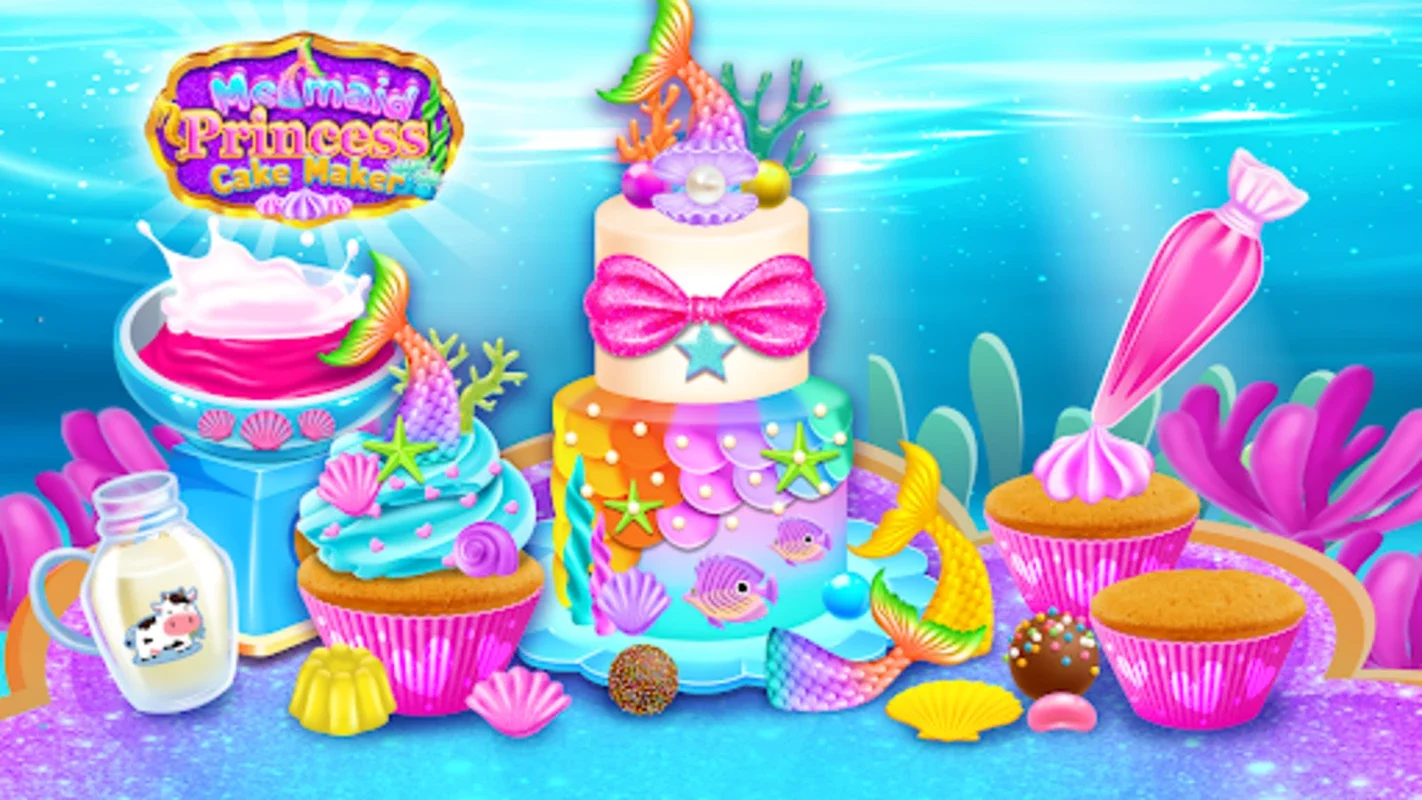 Mermaid Glitter Cake Maker for Android - No Download Needed