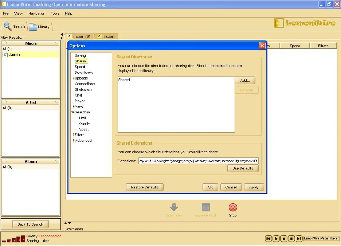 LemonWire for Windows: Powerful P2P Client with Specialized Searches