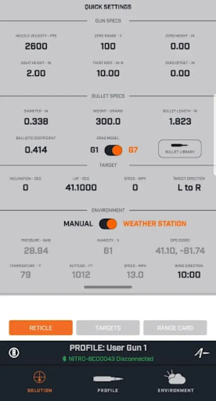 Bushnell Ballistics for Android: Precise Ballistics Calculations