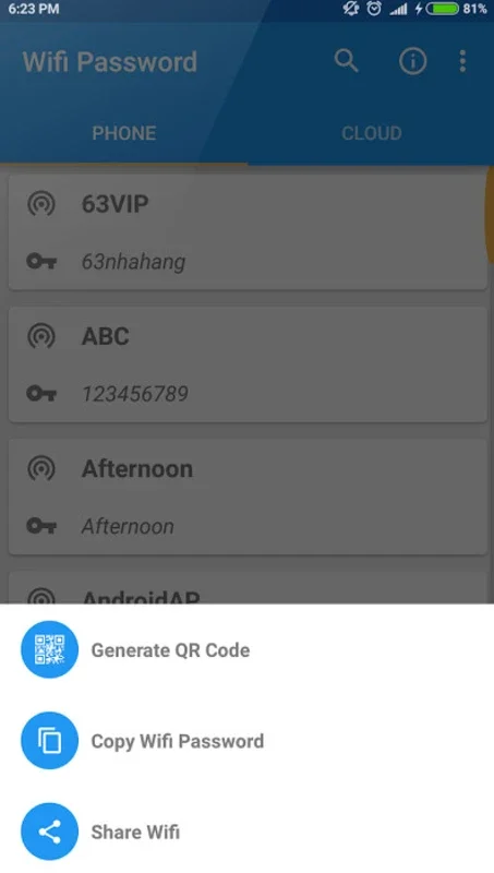 Wifi Password Recovery (The Tree Team) for Android - Recover Lost Passwords