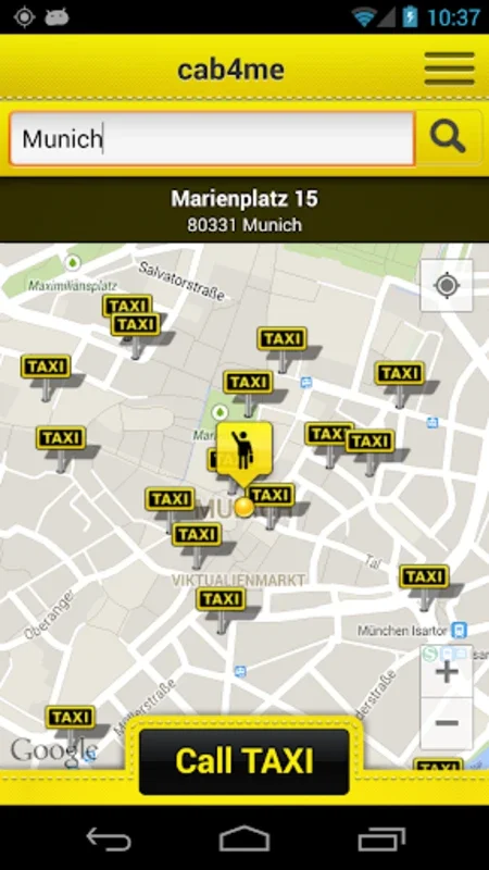 cab4me for Android - Find Taxis Easily