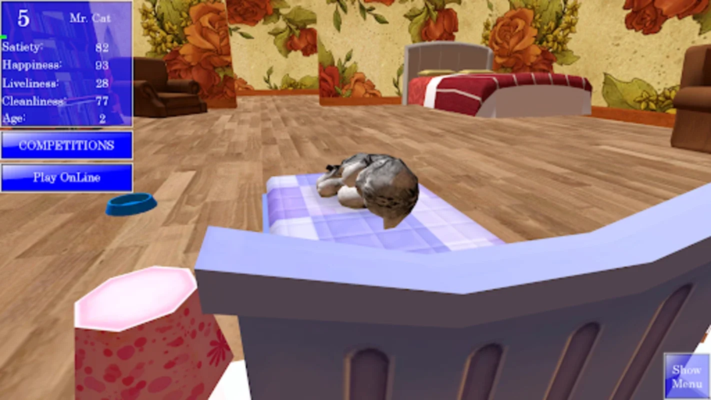 Cute Pocket Cat 3D for Android: Virtual Kitten Care and Play