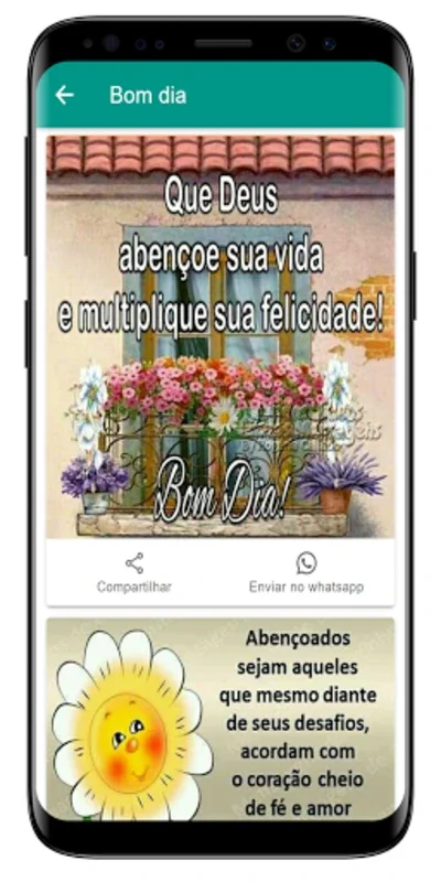 Bom dia fácil (Imagens e Gifs) for Android - Personalized Greetings