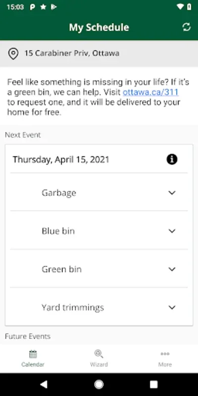 Ottawa Collection Calendar for Android - Streamline Waste Management