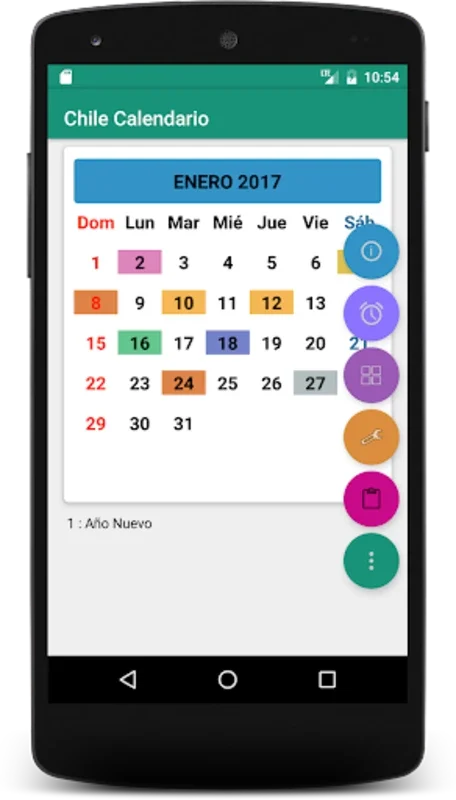 Chile Calendario 2020 for Android: Efficient Time Management