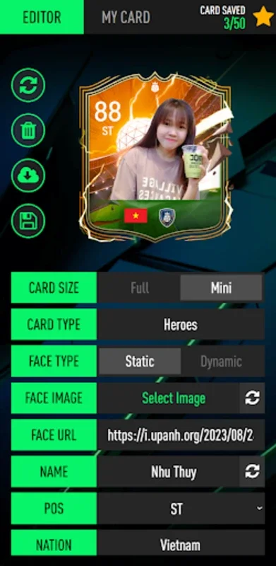 NHDFUT Card Creator for Android - Personalized Card Creation