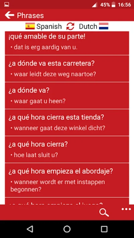 Dutch - Spanish : Dictionary & Education for Android - No Download Required