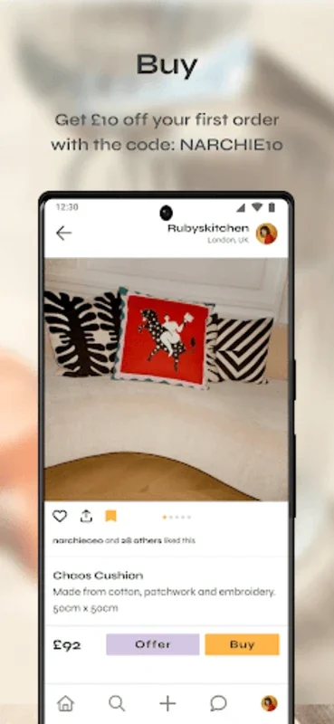 Narchie for Android - Explore Unique Homeware Styles