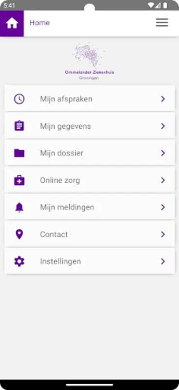 Mijn Ommelander for Android - Secure Health Data Access