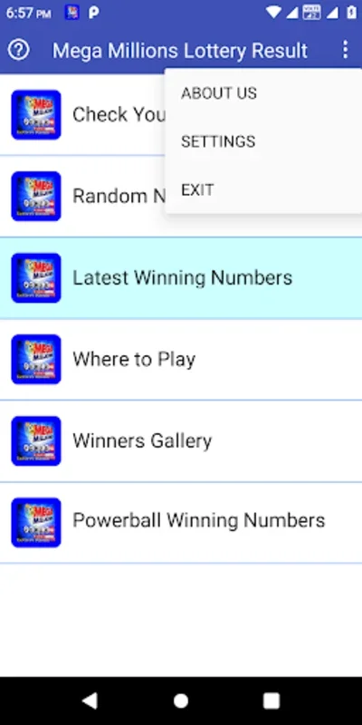 Mega Millions And Powerball Lottery Result for Android - Streamlined Experience