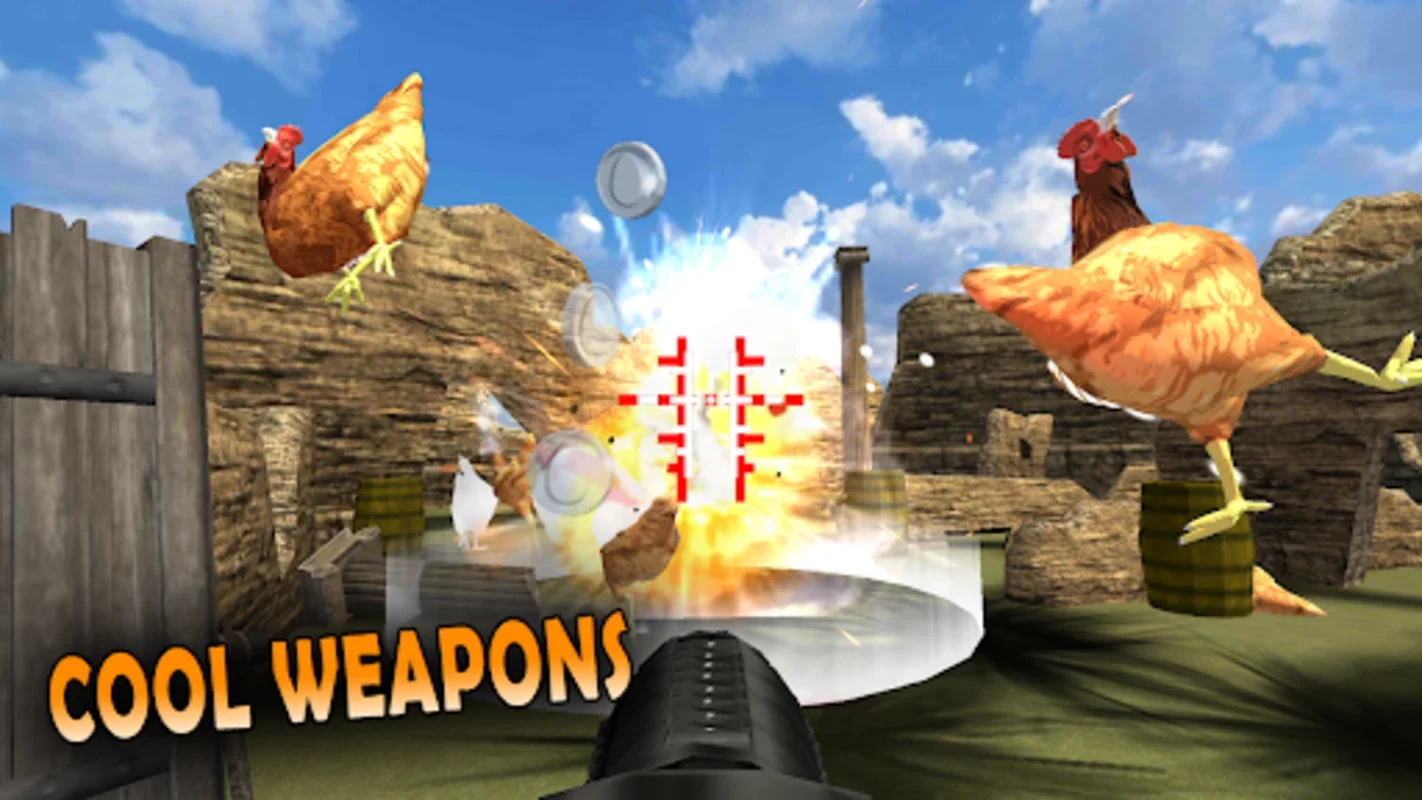 Cluck Shot for Android - Intense Chicken - themed Shooter