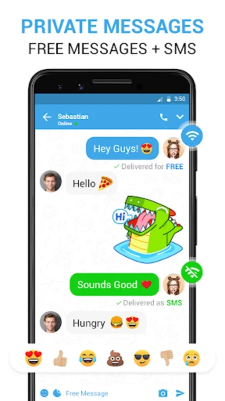 Messenger - Text Messages SMS for Android: Secure & Offline Texting