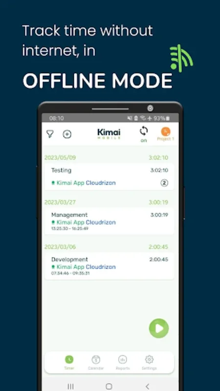 Kimai Mobile for Android - Manage Projects and Track Time Offline